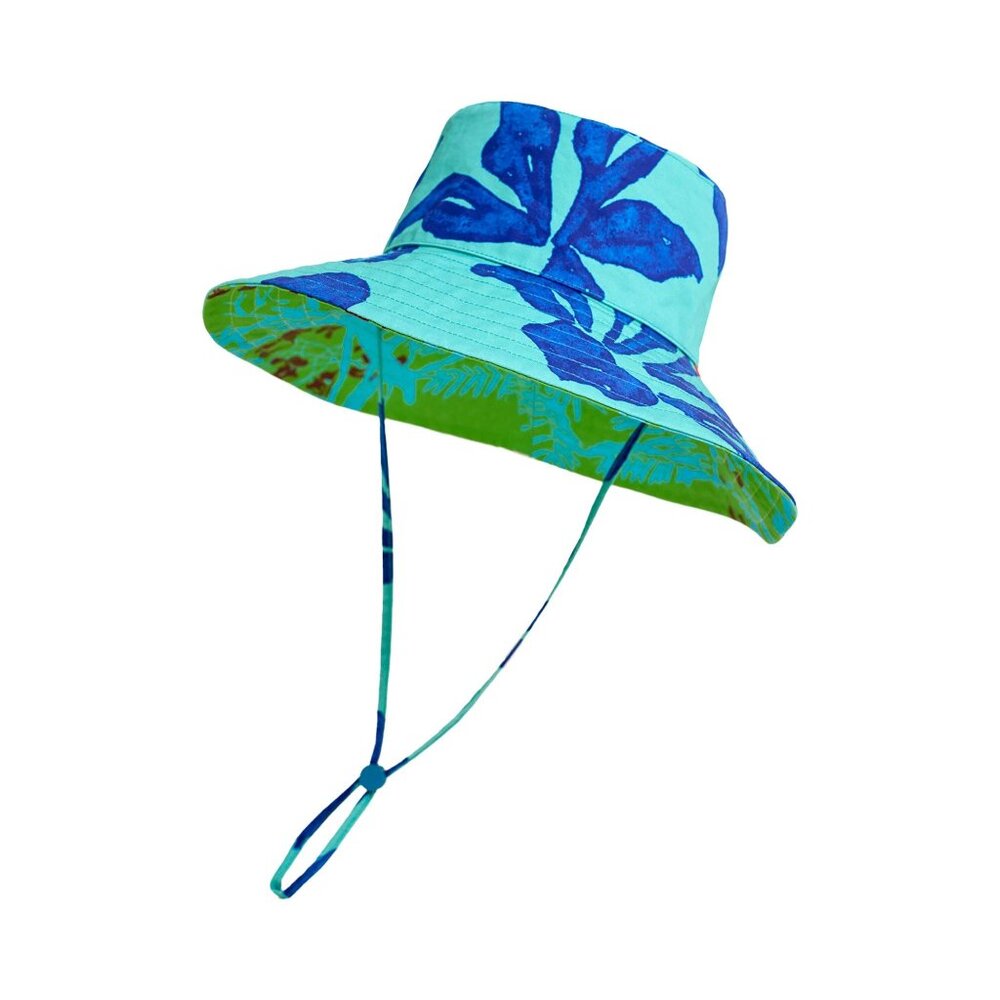 NWT Lost Pattern NYC Tropical Bliss Reversible Sun Hat – Ocean Blue
